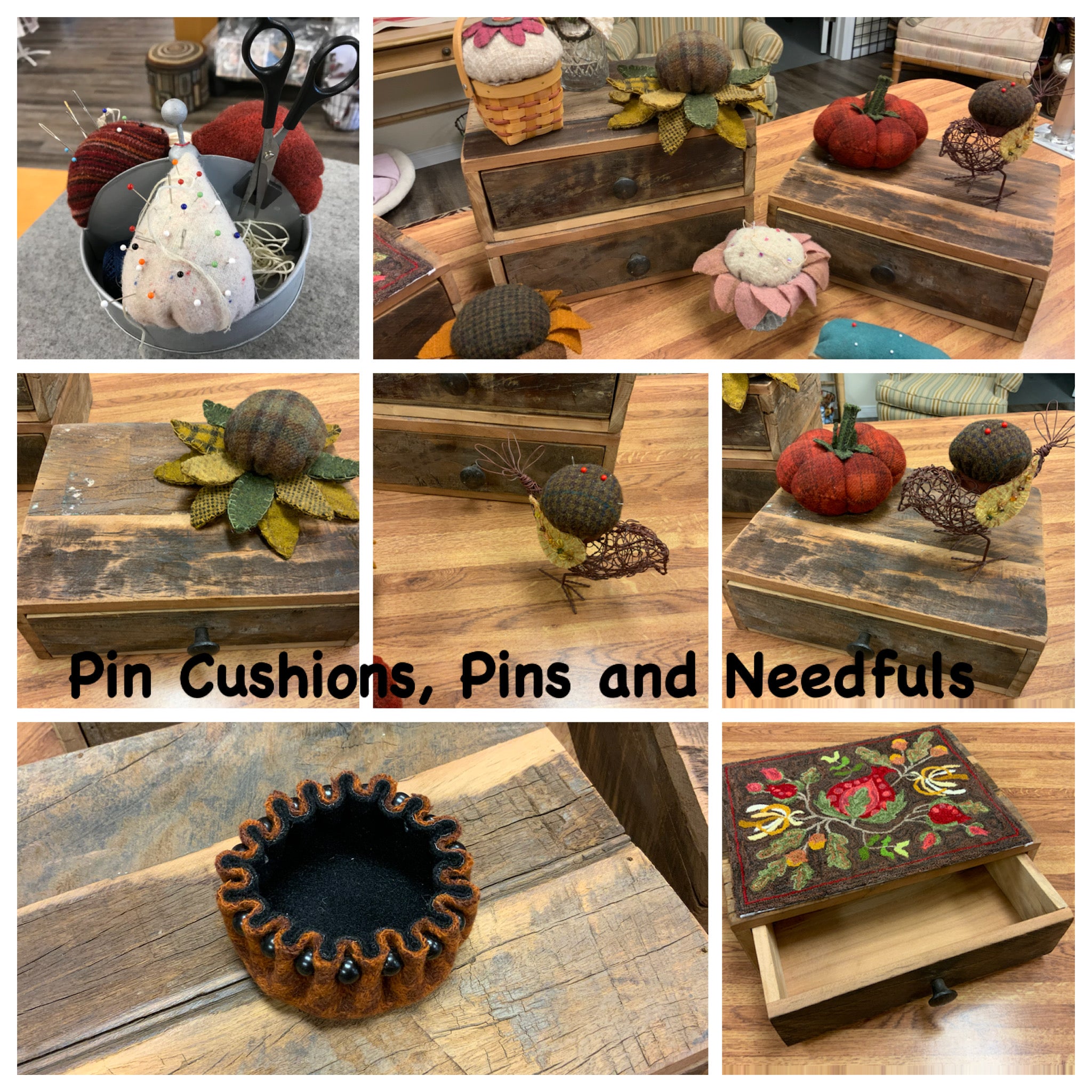 Pots, Pins and Pincusions – Searsport Rug Hooking