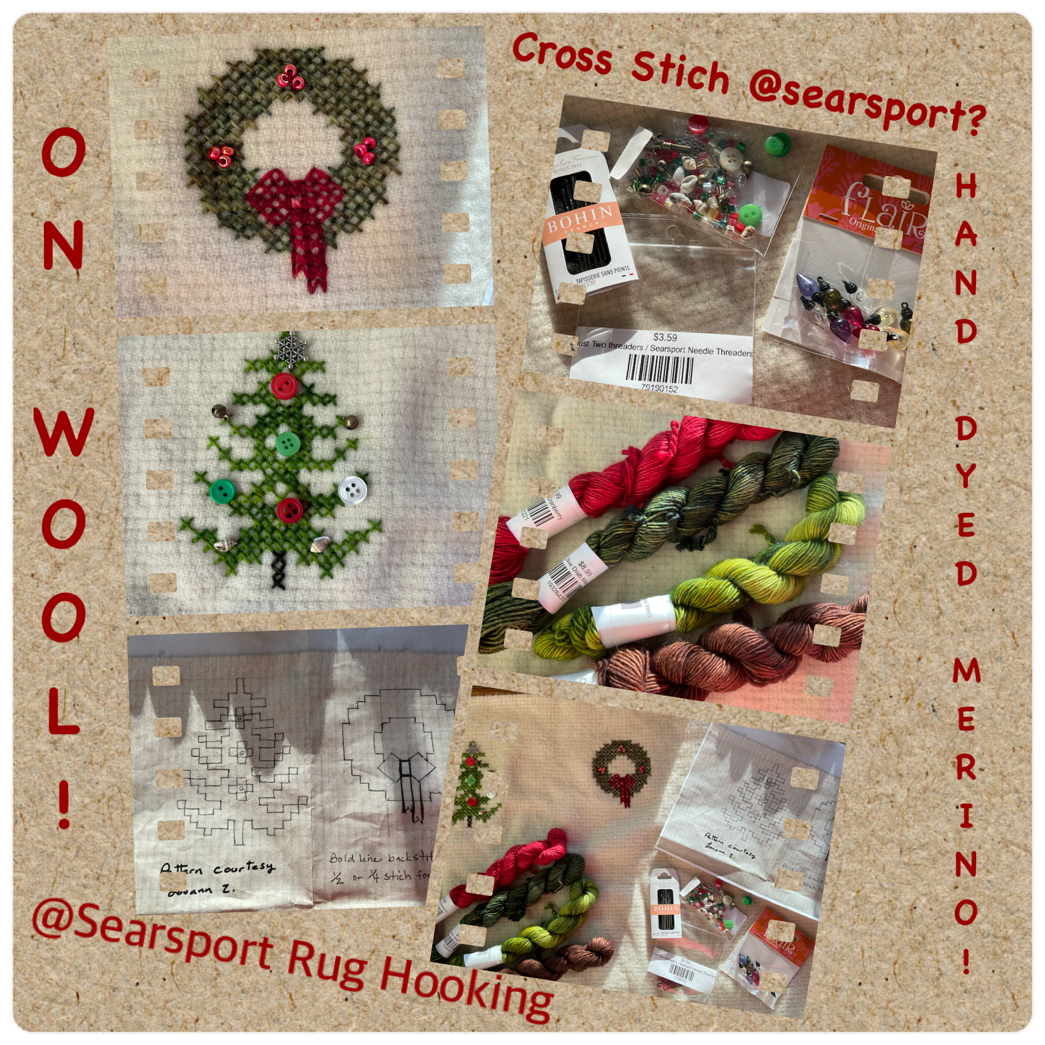 Cross Stitch on WOOL!