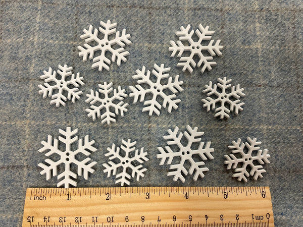Large Assorted snow flake buttons