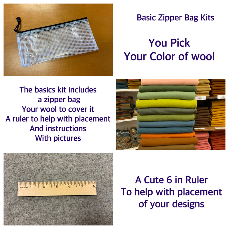 DIY Basic Wooly Zipper Bag Kits