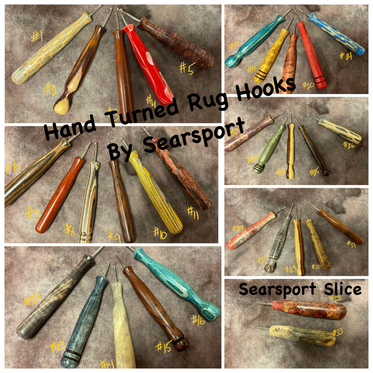 Hand turned Rug Hooks – Searsport Rug Hooking