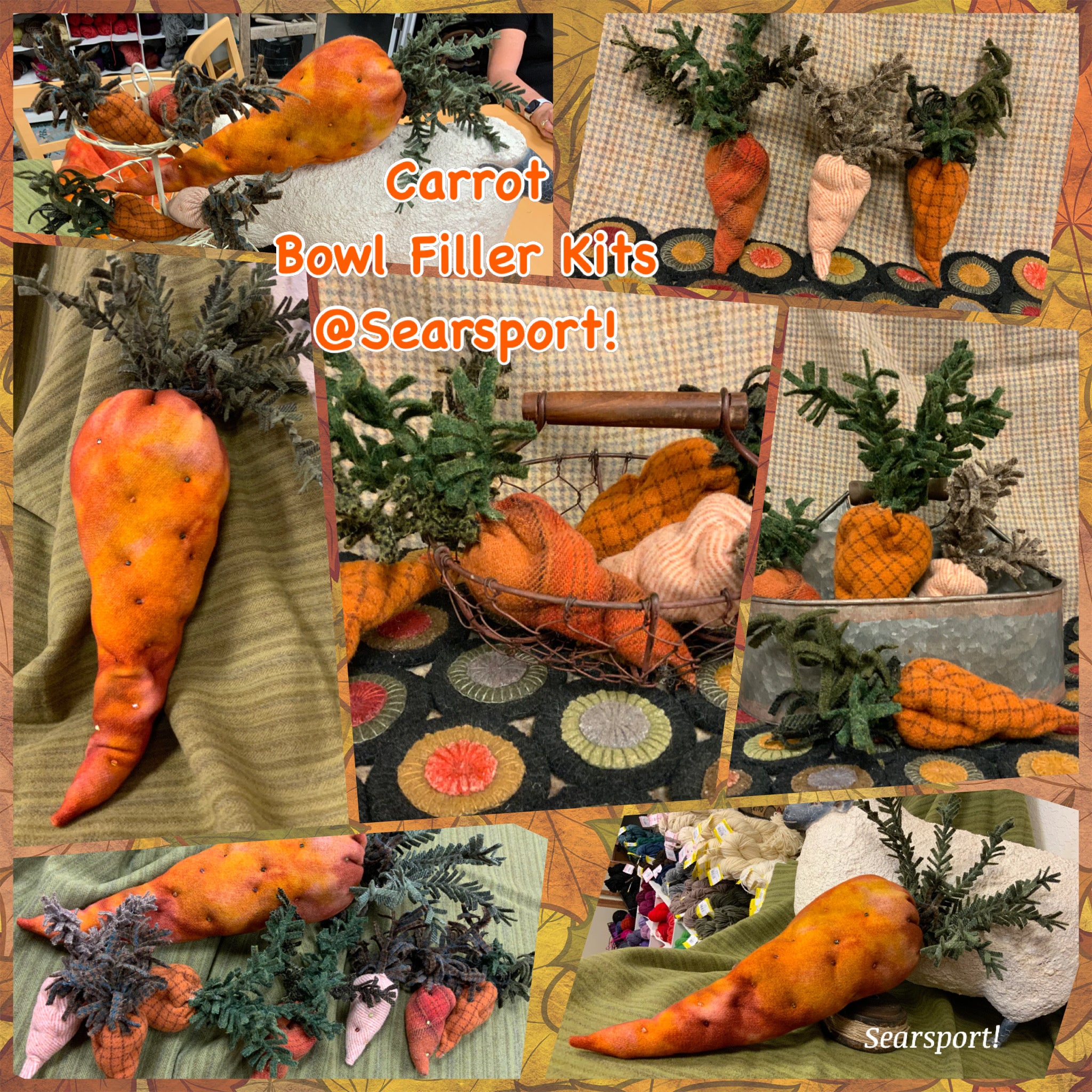 Spring Time Carrot Kit Searsport Rug Hooking