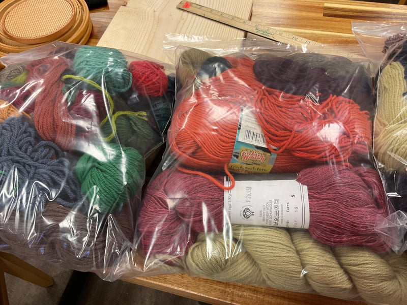 Bags of mixed misc yarn