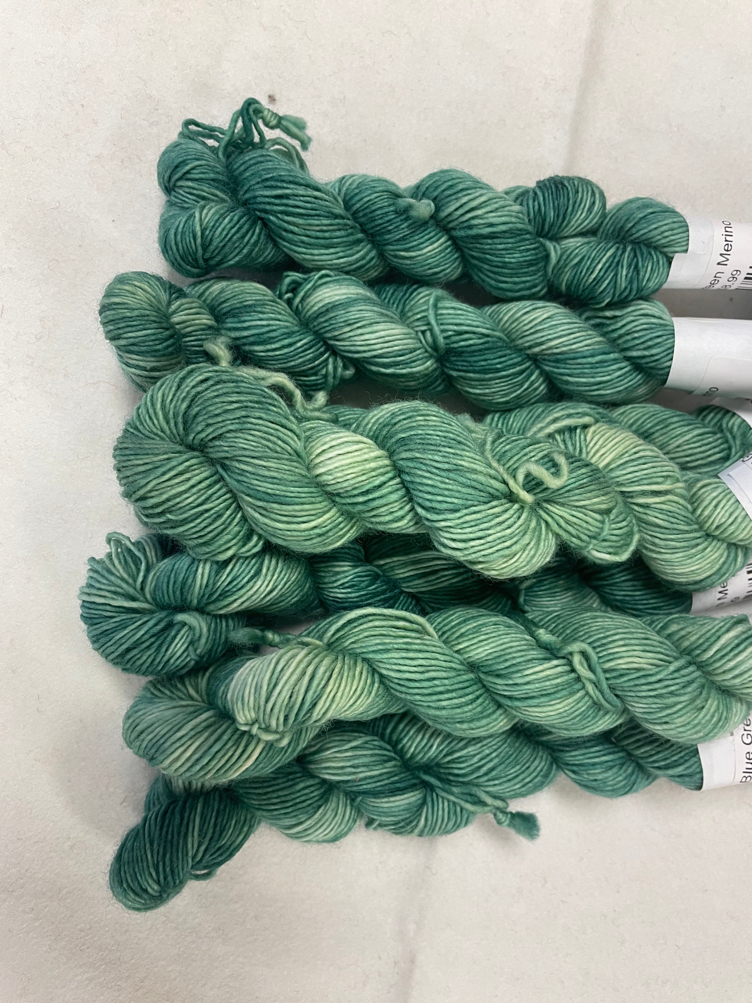 Blue Green Merino Searsport Rug Hooking