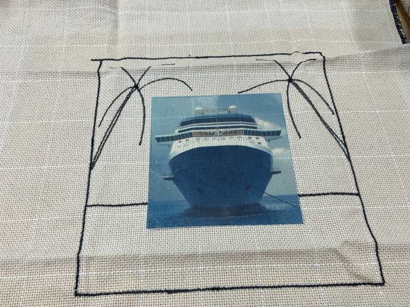 Printed cruise ship pattern