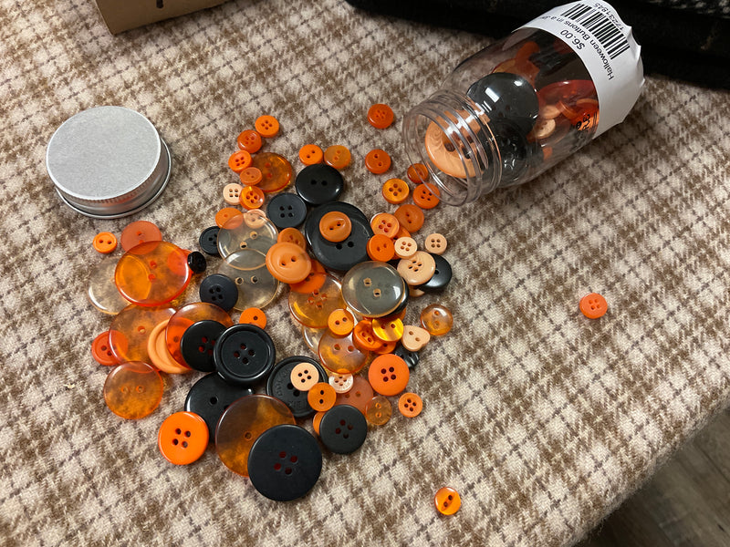 Halloween Buttons in a Jar