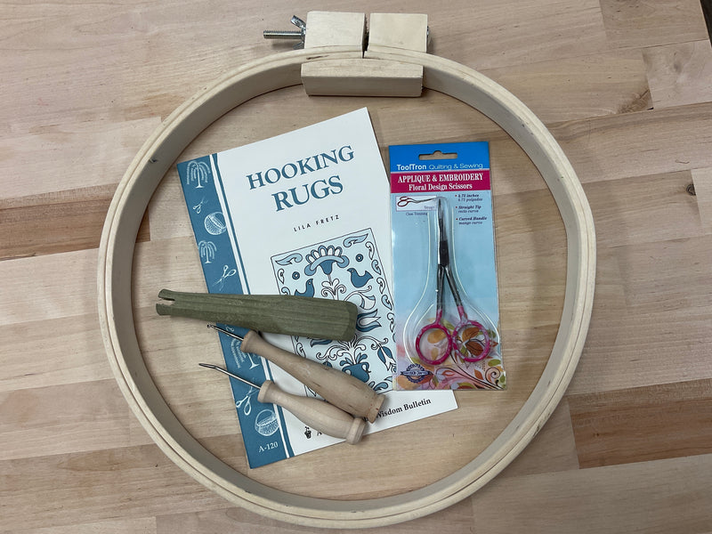 Learn to Rug Hook with a quilt hoop