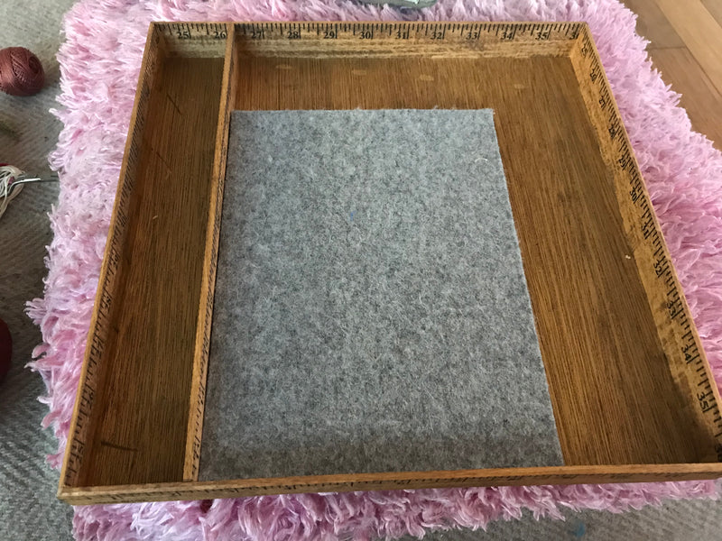 Large ruler box with felt pad