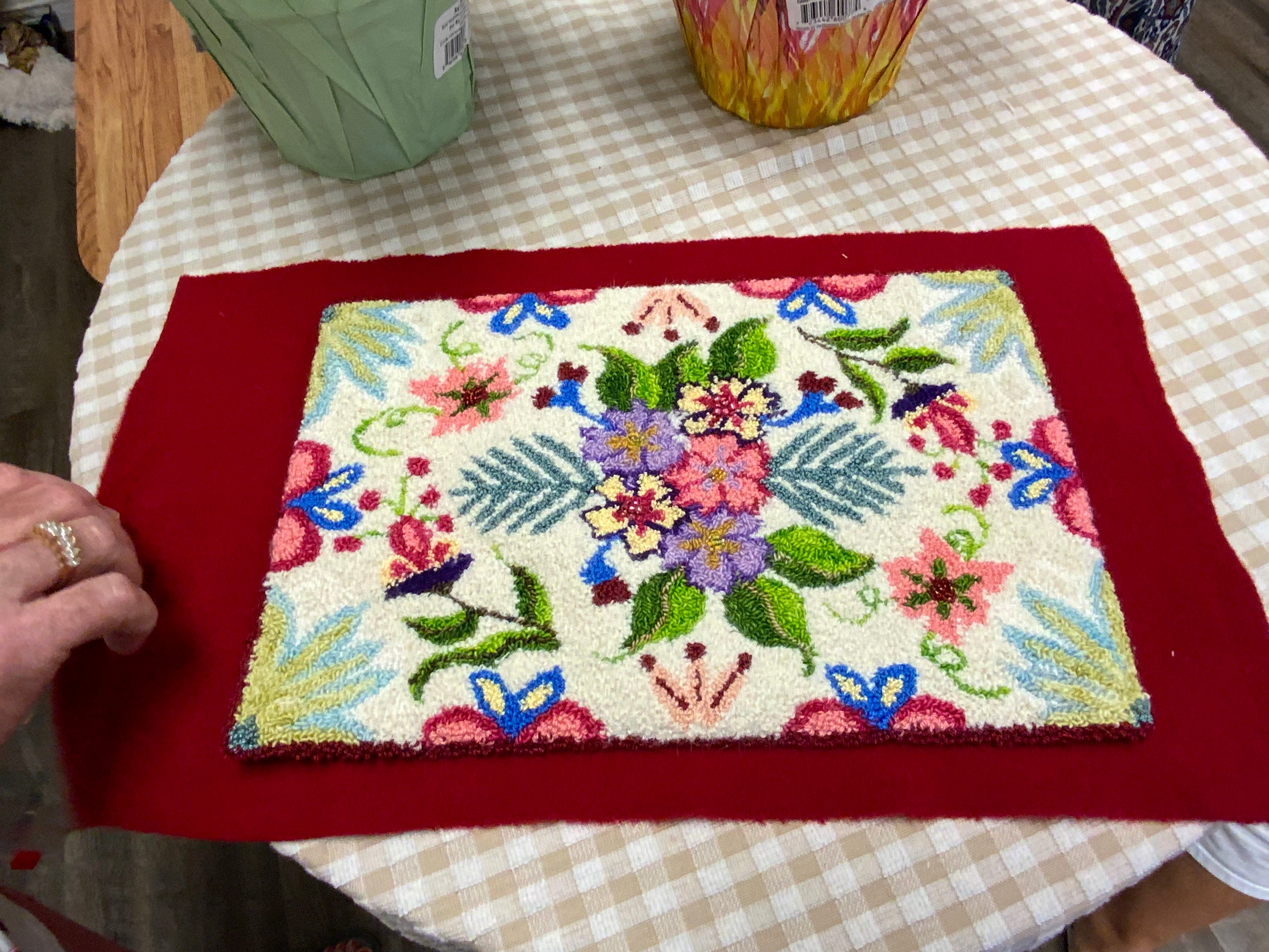 SRH Mini Punch Needle Pattern Dora's Floral 8x13 – Searsport Rug