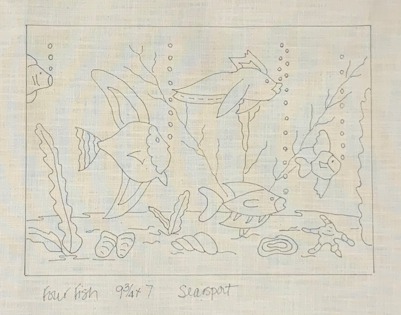SRH Mini Punch Needle Pattern 4 Fish 9.75x7