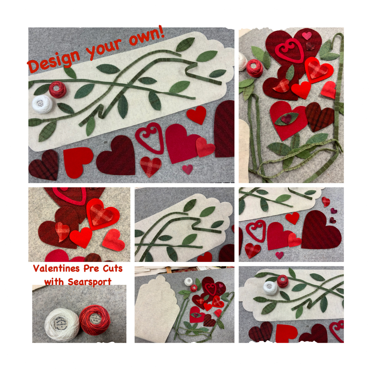 Valentines Design Your own Runner – Searsport Rug Hooking