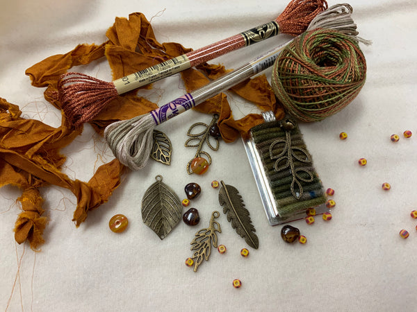 Fall Leaves Pleated Pendant Kits