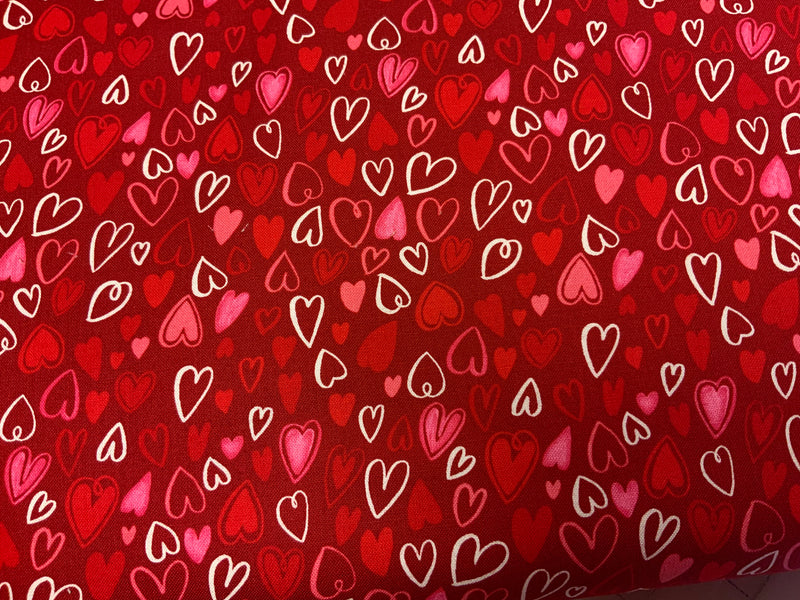 Open Hearts Cotton Fabric