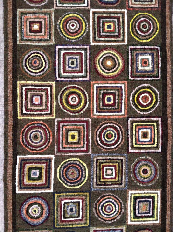Circles and squares worm buster pattern – Searsport Rug Hooking