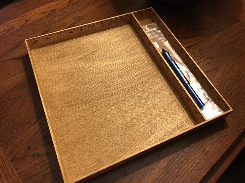 Large ruler box with felt pad