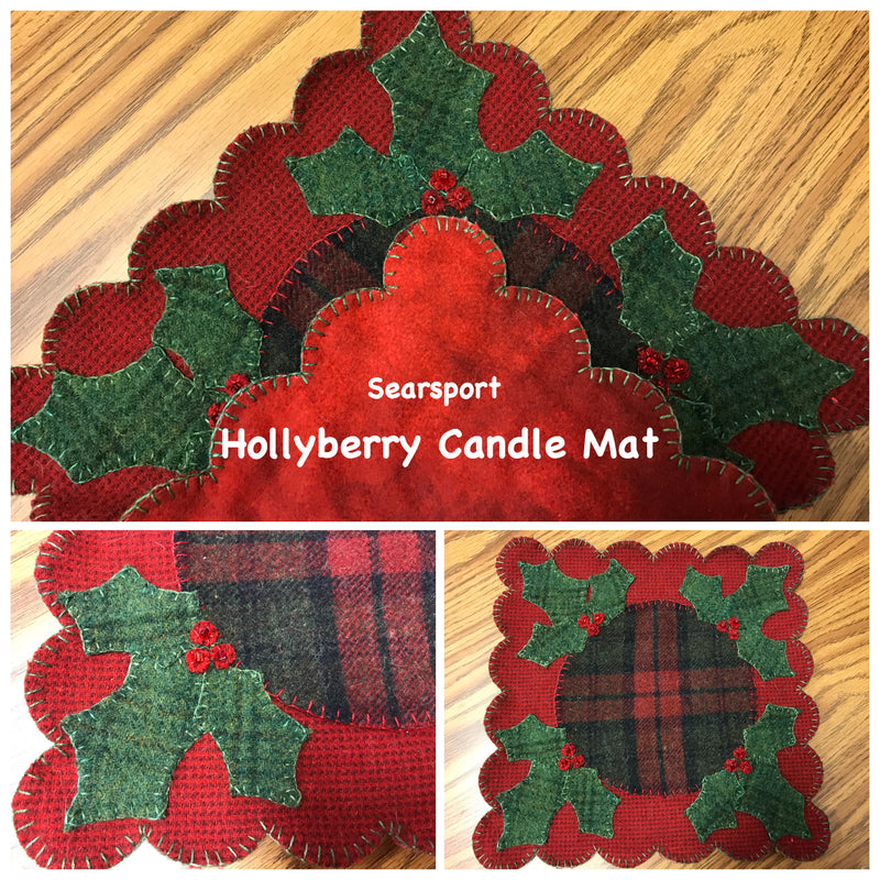 Holly Berry Candle mat