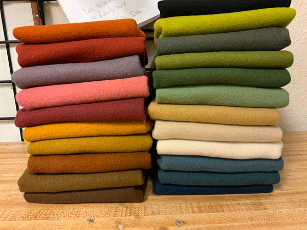 All 20 fat quarters of  Wool from the Rebekah Smith Collection
