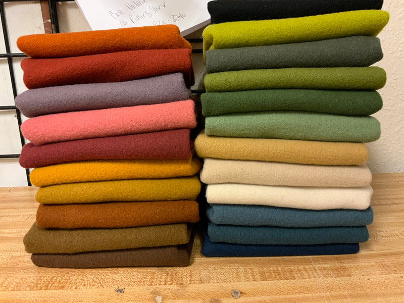 All 20 fat quarters of  Wool from the Rebekah Smith Collection