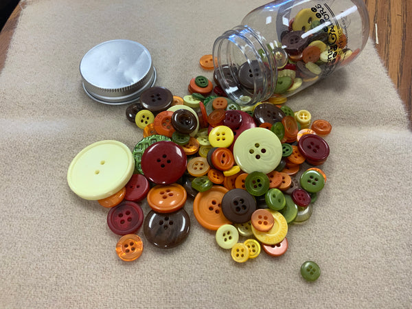 Fall Buttons in a Jar