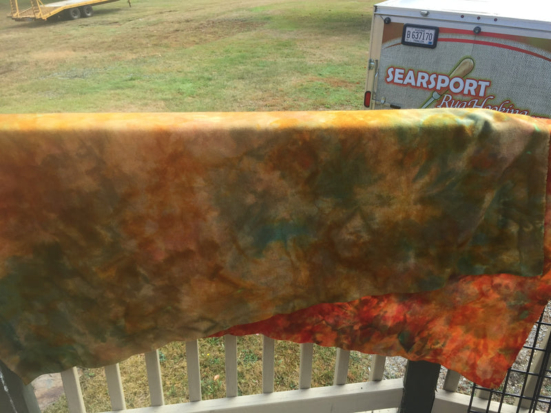 Hint of fall hand dyed wool