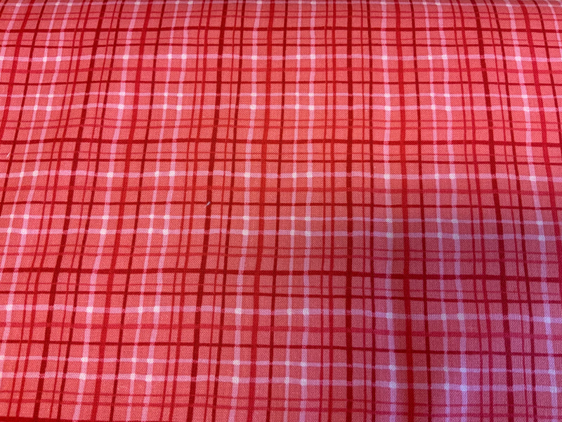 Valentines Plaid Cotton Fabric