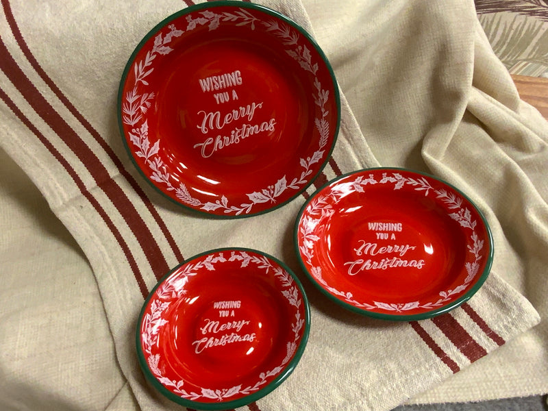 Enamel Holiday Plates