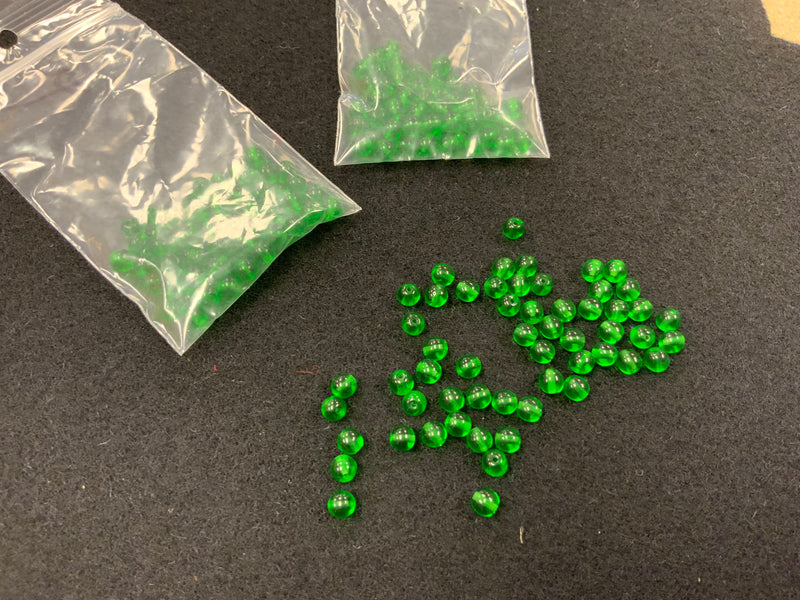Small Green Glass Beads