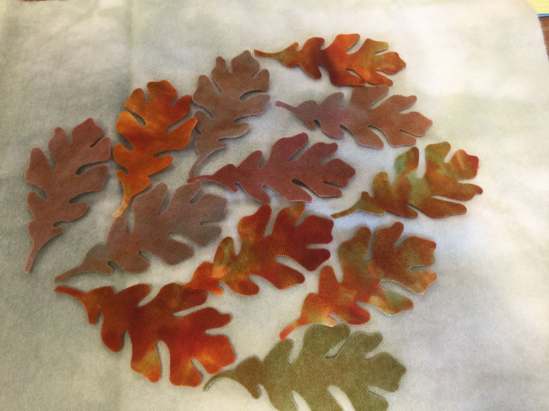 Pre cut Fall oak Leaves