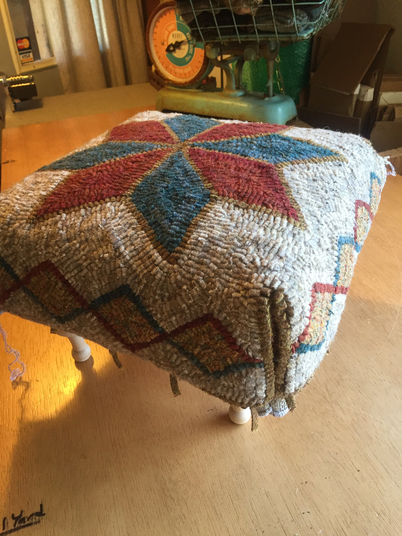 Pattern with UNCUT Wool Kits for stools