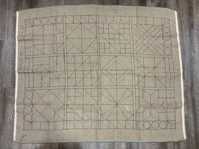 12 Block Geometric Quilt Design   47x57